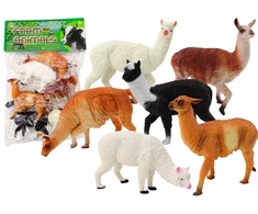 Lean Toys Alpakų ir Lamų Figūrėlių Rinkinys, 6 vnt.