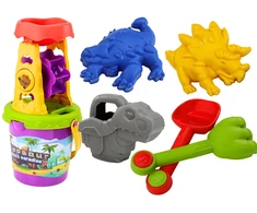 Lean Toys Dinozaurų Smėlio Rinkinys su Malūnėliu ir Priedais