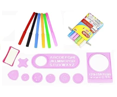 Lean Toys Piešimo lenta dviem vaikams su priedais