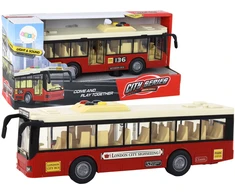 Lean Toys Miesto autobusas su garsais ir šviesomis, 1:16