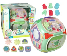 Lean Toys Interaktyvus mokomasis kubas su formomis ir pianinu