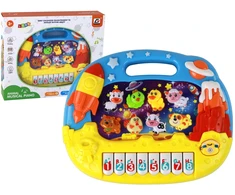 Vaikiškas edukacinis pianinas Lean Toys, kosmoso tema, 24x19x5 cm