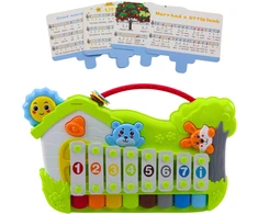 Lean Toys Vaikiškas muzikinis pianinas su ksilofonu ir melodijomis