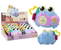 Lean Toys Mėlynas krabas su barškučiu ir projektoriumi