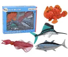 Lean Toys Jūros gyvūnų figūrėlių rinkinys (4 vnt.)