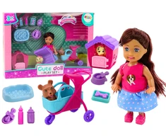 Lėlė su priedais Lean Toys, 16 vnt..