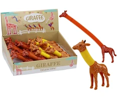 Lean Toys Žirafos formos tempiantis LED pop žaislas