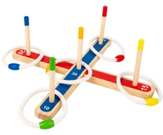 Lean Toys Žiedų mėtymo žaidimas įvairių spalvų