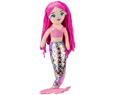 Lean Toys Minkšta undinėlė su holografine uodega 48 cm