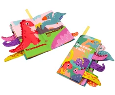 Lean Toys Interaktyvi minkšta knyga vaikams su dinozaurais