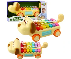 Lean Toys Žaislinis šuniukas su lėkštelėmis ir judančiomis dalimis