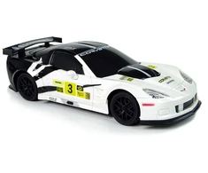 Lean Toys Nuotoliniu būdu valdomas sportinis automobilis Corvette C6.R, 2.4 G, 1:24, baltas