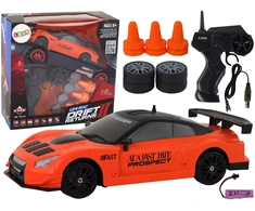 Lean Toys Nuotoliniu būdu valdomas sportinis automobilis 1:24 su keičiamais ratais