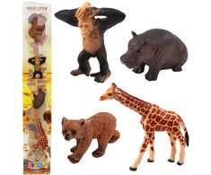 Lean Toys Realistiškos laukinių gyvūnų figūrėlės 6-9 cm, 4 vnt.