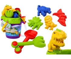 Lean Toys Smėlio Žaislų Rinkinys su Dušeliu ir Dinozaurų Formomis