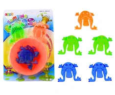 Lean Toys Šokinėjančių Varlyčių Įgūdžių Žaidimas su Spalvotu Dubenėliu
