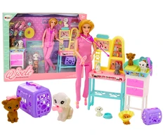 Lean Toys Veterinarijos lėlių žaidimų rinkinys su baldais ir aksesuarais