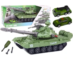 Lean Toys Karinis tankas su šviesos ir garso efektais, 42 cm, išmontuojamas