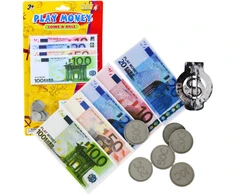 Lean Žaisliniai Euro Banknotai ir Monetos Rinkinys