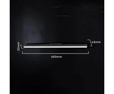 LED šviestuvas V-TAC 20W 3000K juodas 60cm