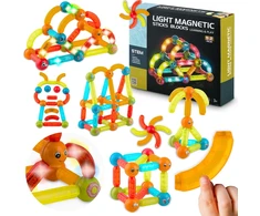 Magnetiniai kaladėlės su šviesa RK-767 Ricokids