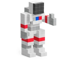 Magnetiniai PIXIO NASA kosminių astronautų konstruktoriaus rinkinys vaikams nuo 6 metų, 214 detalių, spalvotas