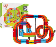 Magnetinis spalvotas traukinys 135 vnt