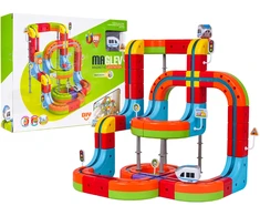 Magnetinis spalvotas traukinys 140 vnt