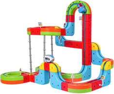 Magnetinis spalvotas traukinys 215 vnt