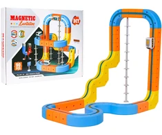 Magnetinis spalvotas traukinys 90 vnt