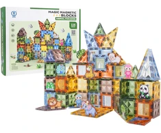 Magnetinių blokelių rinkinys 116 vnt