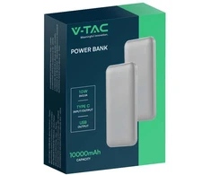 Maitinimo blokas V-TAC 10000mAh sidabrinis