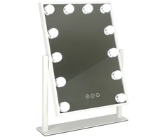 Kosmetinis veidrodėlis su LED lempomis ir USB jungtimi, 30x40cm