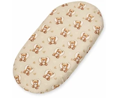 Medvilninis patalynės užvalkalas kūdikio lopšiui 75x35 cm Teddy Love