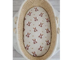 Medvilninis patalynės užvalkalas kūdikio lopšiui 75x35 cm Teddy Love