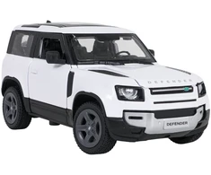 Metalinis žaislinis automobilis Land Rover Defender 90 1:24 baltas