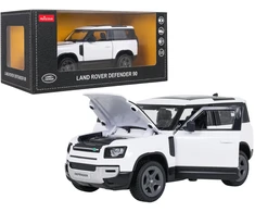 Metalinis žaislinis automobilis Land Rover Defender 90 1:24 baltas
