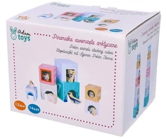 Adam Toys Mom's Care Medinė piramidė su arktykiniais gyvūnėliais, lavinanti vaikams nuo 1 metų, spalvota
