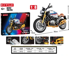 Motociklo statybinių blokų rinkinys baltas 790 vnt