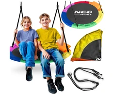 Neo-Sport SPORT Vaikiškos sūpynės su virve ir pagalvėle, Gandro lizdas, 100 cm cm