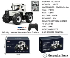 Nuotolinio valdymo traktorius Mercedes Benz 1:24