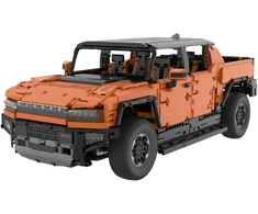Nuotoliniu būdu valdomas 1:10 mastelio Hummer EV oranžinis