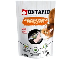 ONTARIO katės maistas vištiena ir menkė