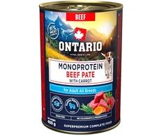 Ontario Adult Monoprotein Jautienos paštetas su Morkomis 400g