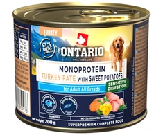 ONTARIO suaugusių šunų konservai su kalakutiena