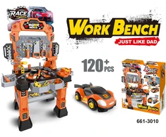 Orange Žaislinis dirbtuvės rinkinys Oranžinis Workshop 120 el. + automobilio išardymas
