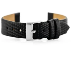 Pacific W107 leather watch strap - juodas/sr. 14mm