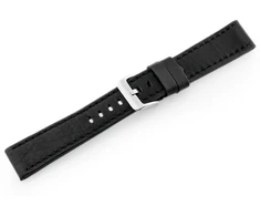 Pacific W48 odinis laikrodžio dirželis – PREMIUM – juodas/juodas – 20 mm