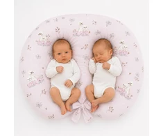 Pakaitinis užvalkalas Bobono Twin žindymo pagalvei – 100 % medvilnė – Mažosios gulbės