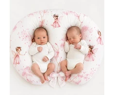 Pakaitinis užvalkalas Bobono Twin žindymo pagalvei – 100 % medvilnė – žiedų fėjos